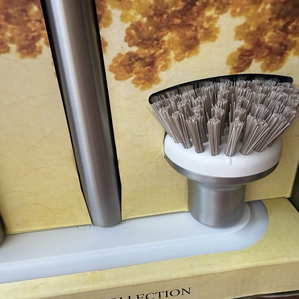 Curio Ionic Brush Set, Stainless Steel Magnetized Stand Upright Kitchen Dishwash - Picture 7 of 10